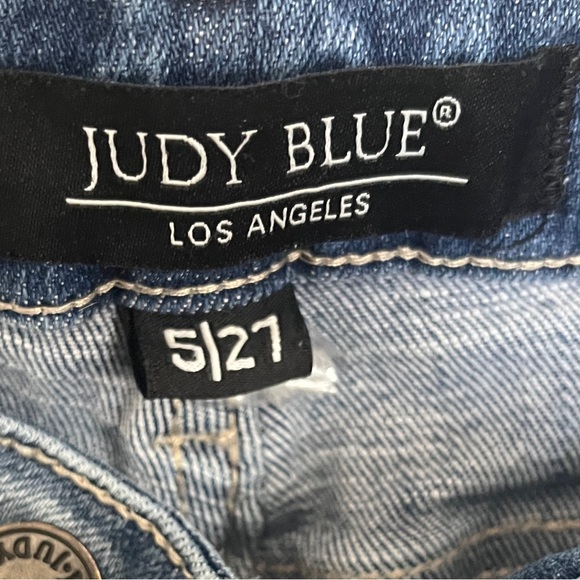 Judy Blue Distressed Skinny Jeans | Women’s Size 5/27 | Mid Rise Stretch Casual - Picture 4 of 6